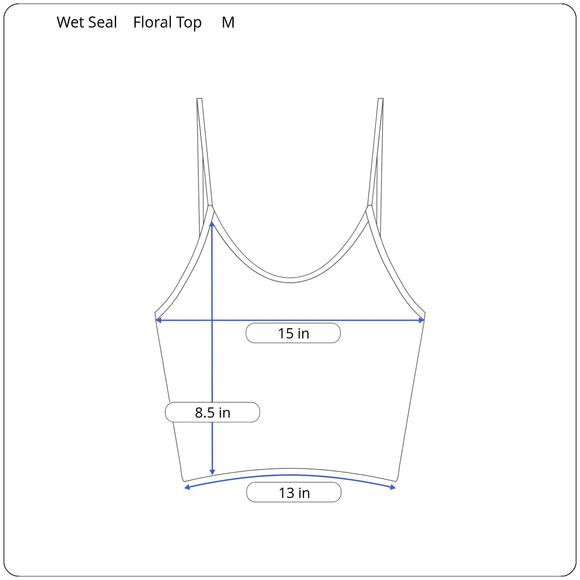 VTG Y2K Wet Seal Crop Top Spaghetti Strap Top Women's M Smocked Festival Boho - Picture 7 of 7